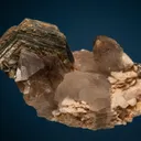 Muscovite on Quartz var. Smoky and Microcline - image 1