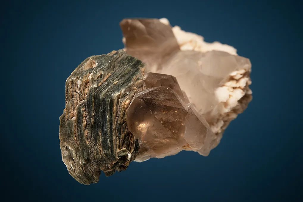 Muscovite on Quartz var. Smoky and Microcline - image 4
