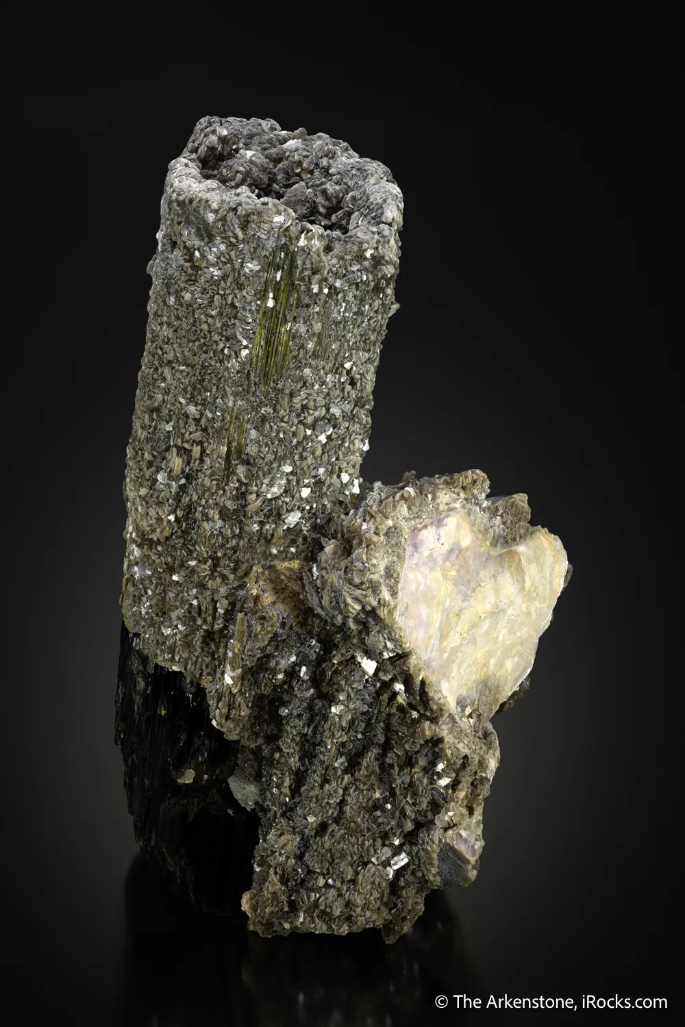 Muscovite ps. Elbaite on Schorl Tourmaline - image 3