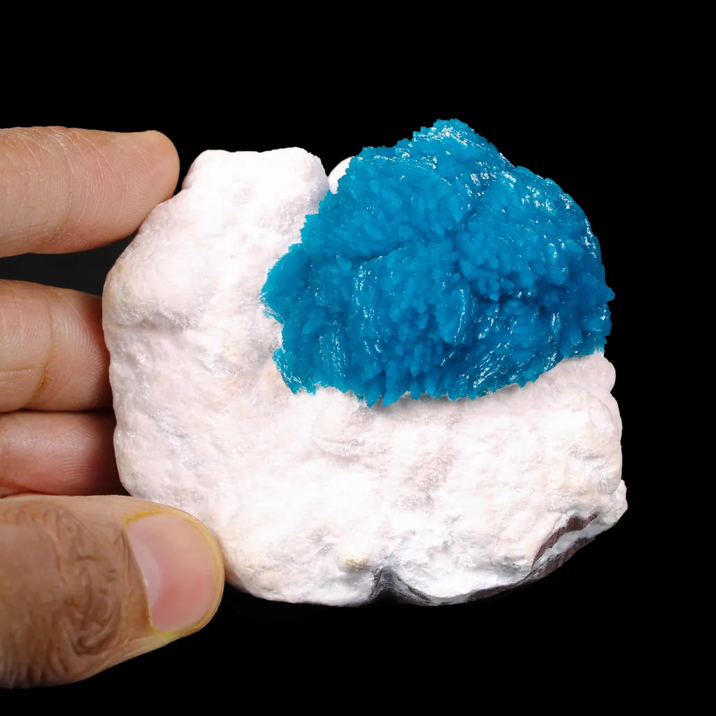 Museum Grade - Cavansite on Mordenite – Exceptional Natural Formation from Wagholi , Pune - image 7