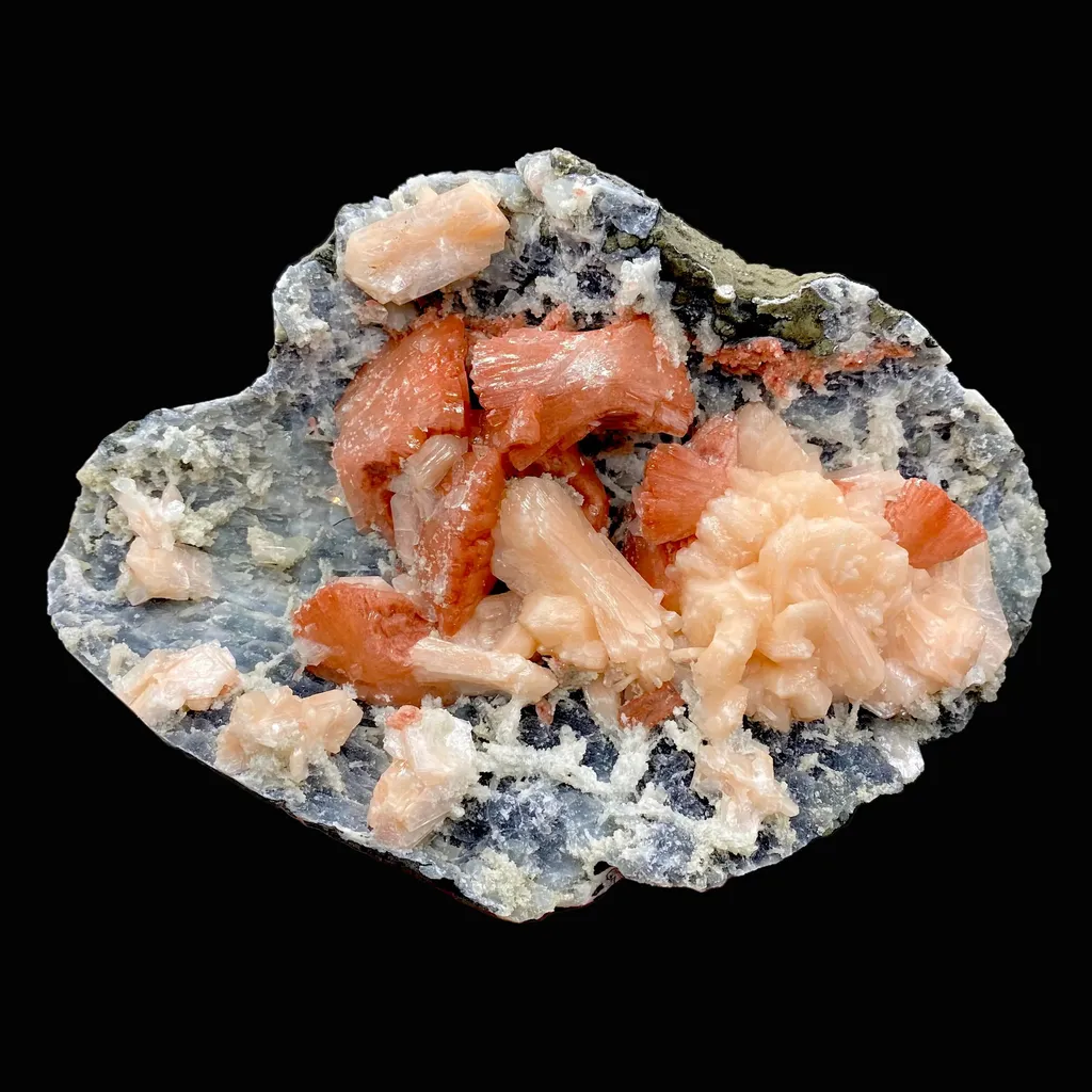 Museum-Grade Deep Red Heulandite & Stilbite Crystal on Chalcedony Matrix | Rare Indian Zeolite Specimen from Jalgaon DK107 image