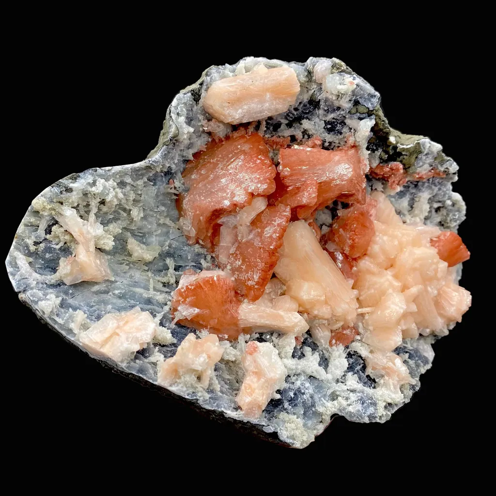 Museum-Grade Deep Red Heulandite & Stilbite Crystal on Chalcedony Matrix | Rare Indian Zeolite Specimen from Jalgaon DK107 - image 2