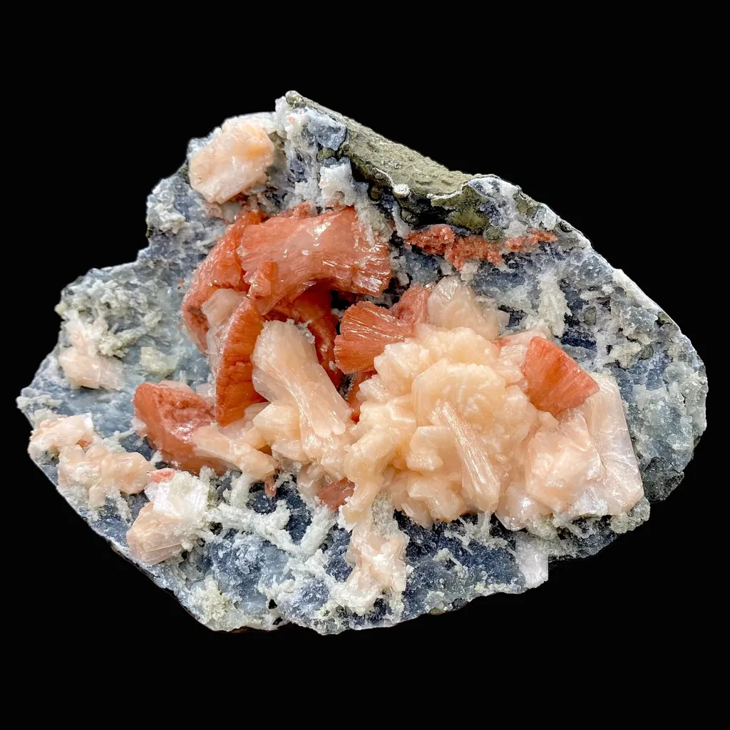 Museum-Grade Deep Red Heulandite & Stilbite Crystal on Chalcedony Matrix | Rare Indian Zeolite Specimen from Jalgaon DK107 - image 3