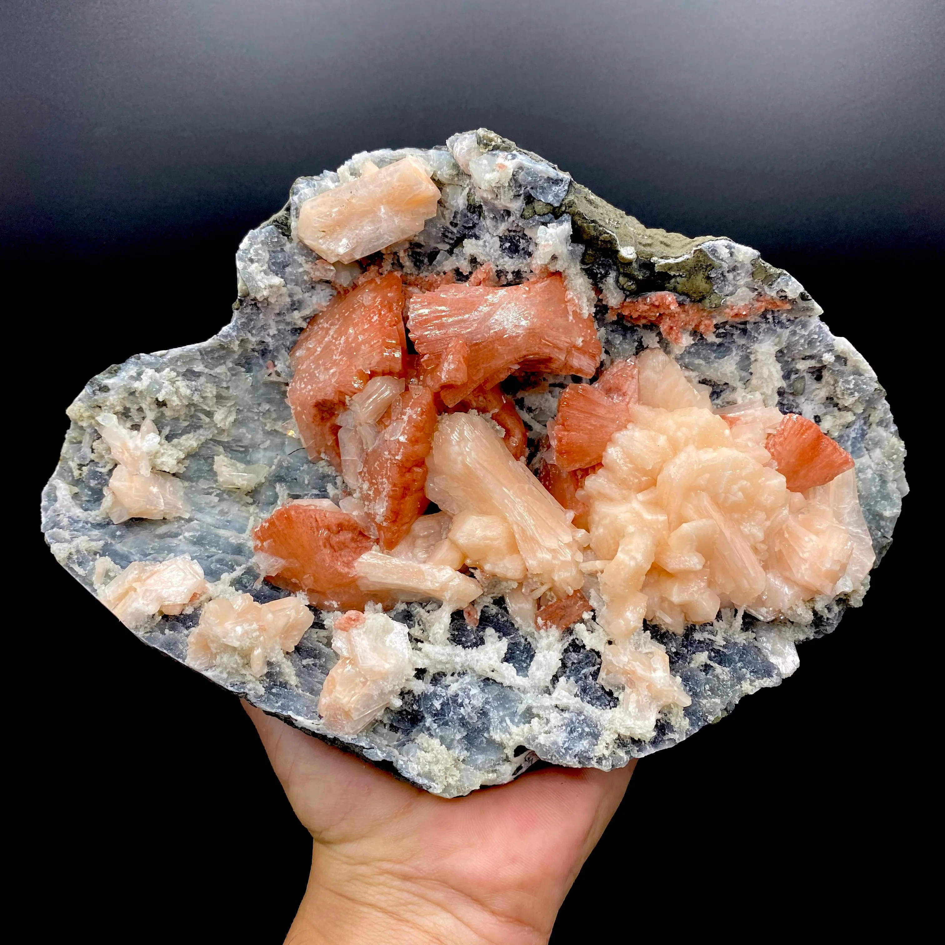 Museum-Grade Deep Red Heulandite & Stilbite Crystal on Chalcedony Matrix | Rare Indian Zeolite Specimen from Jalgaon DK107 - image 1