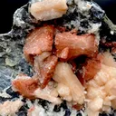 Museum-Grade Deep Red Heulandite & Stilbite Crystal on Chalcedony Matrix | Rare Indian Zeolite Specimen from Jalgaon DK107 - image 4