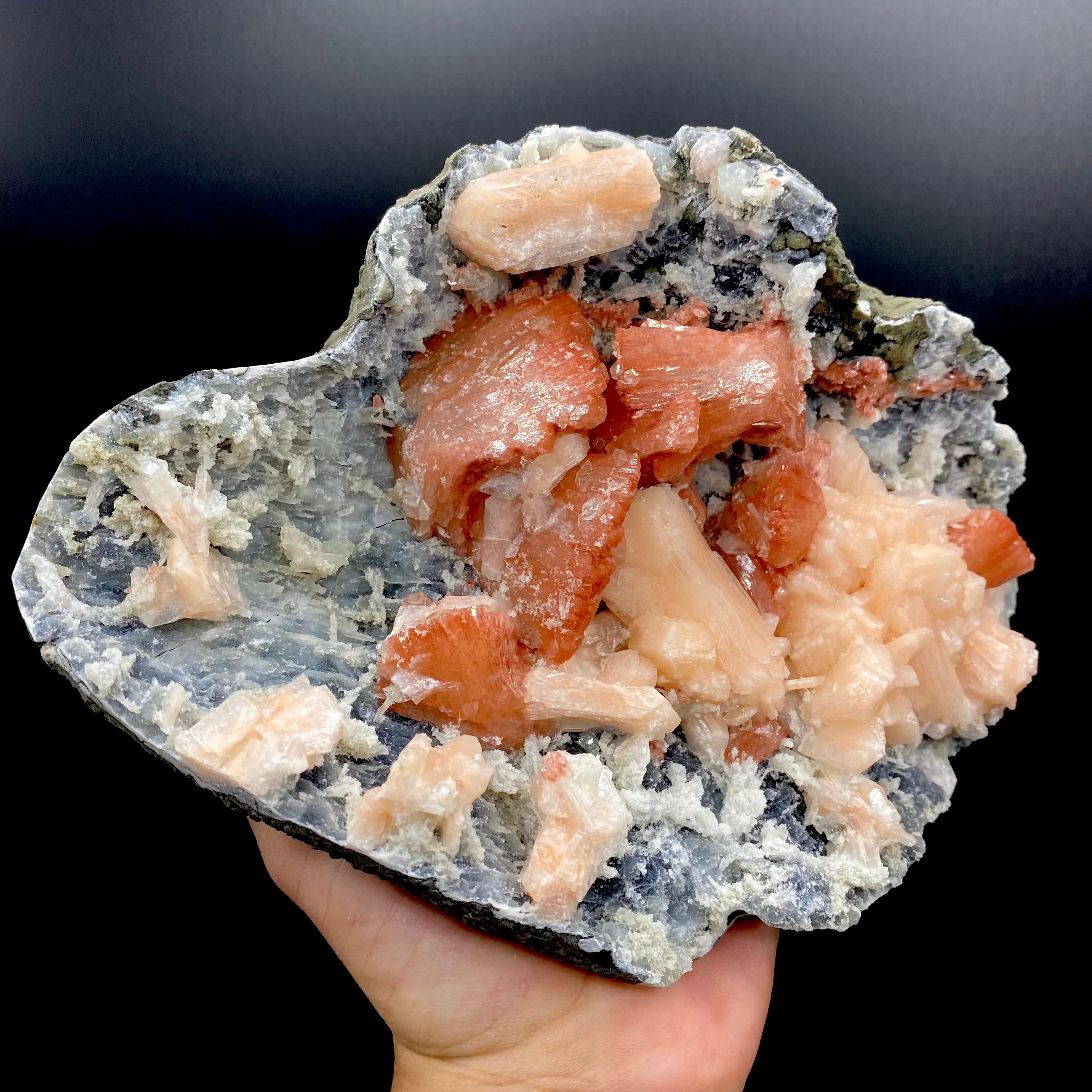 Museum-Grade Deep Red Heulandite & Stilbite Crystal on Chalcedony Matrix | Rare Indian Zeolite Specimen from Jalgaon DK107 - image 2