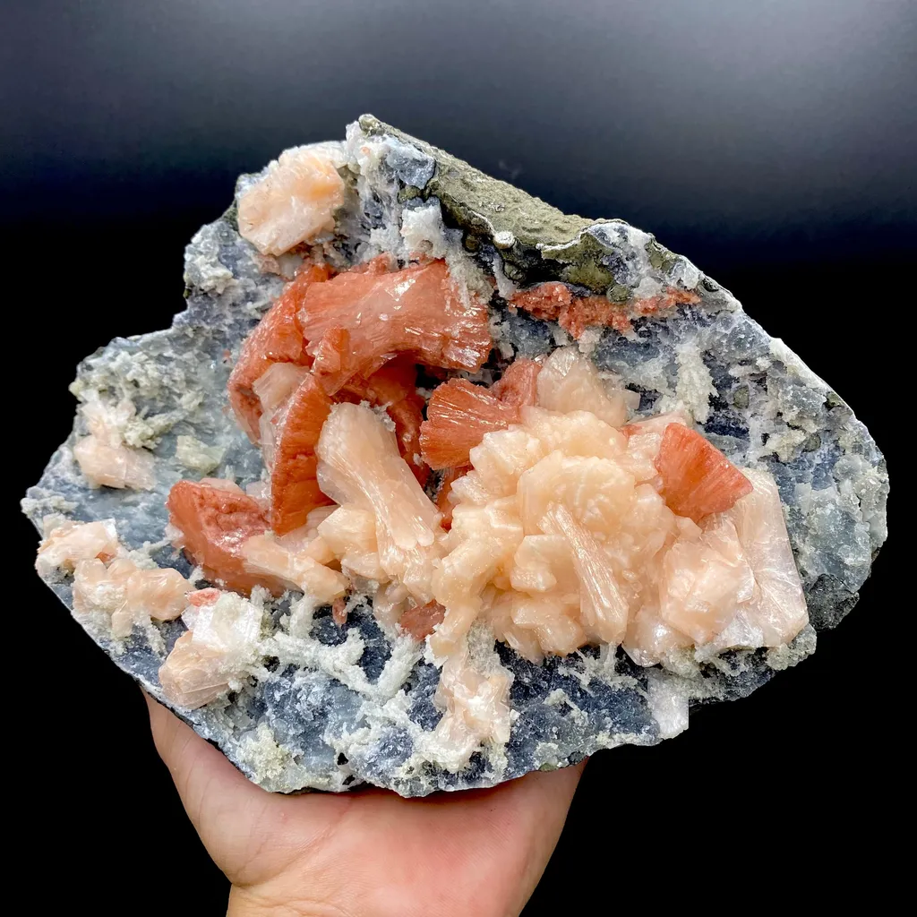 Museum-Grade Deep Red Heulandite & Stilbite Crystal on Chalcedony Matrix | Rare Indian Zeolite Specimen from Jalgaon DK107 - image 3