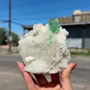 Museum-Grade Green Apophyllite Crystal Cluster on Stilbite Matrix | Rare Indian Zeolite Specimen from Maharashtra | Terminated Apophyllite Formation - image 9