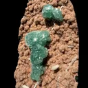 Museum Grade - Green Apophyllite Crystal Clusters on Pink Heulandite – Freestanding Indian Zeolite Crystal from Ahilyanagar - image 7