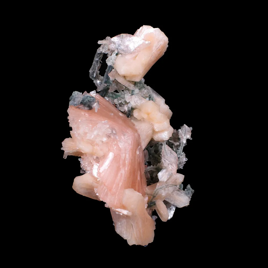 Museum Grade - Rare Peach Heulandite with Stilbite & Chalcedony – Natural Indian Zeolite Specimen - image 4