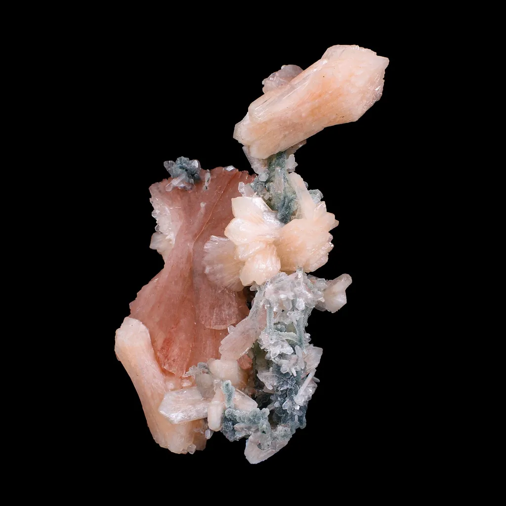 Museum Grade - Rare Peach Heulandite with Stilbite & Chalcedony – Natural Indian Zeolite Specimen - image 5