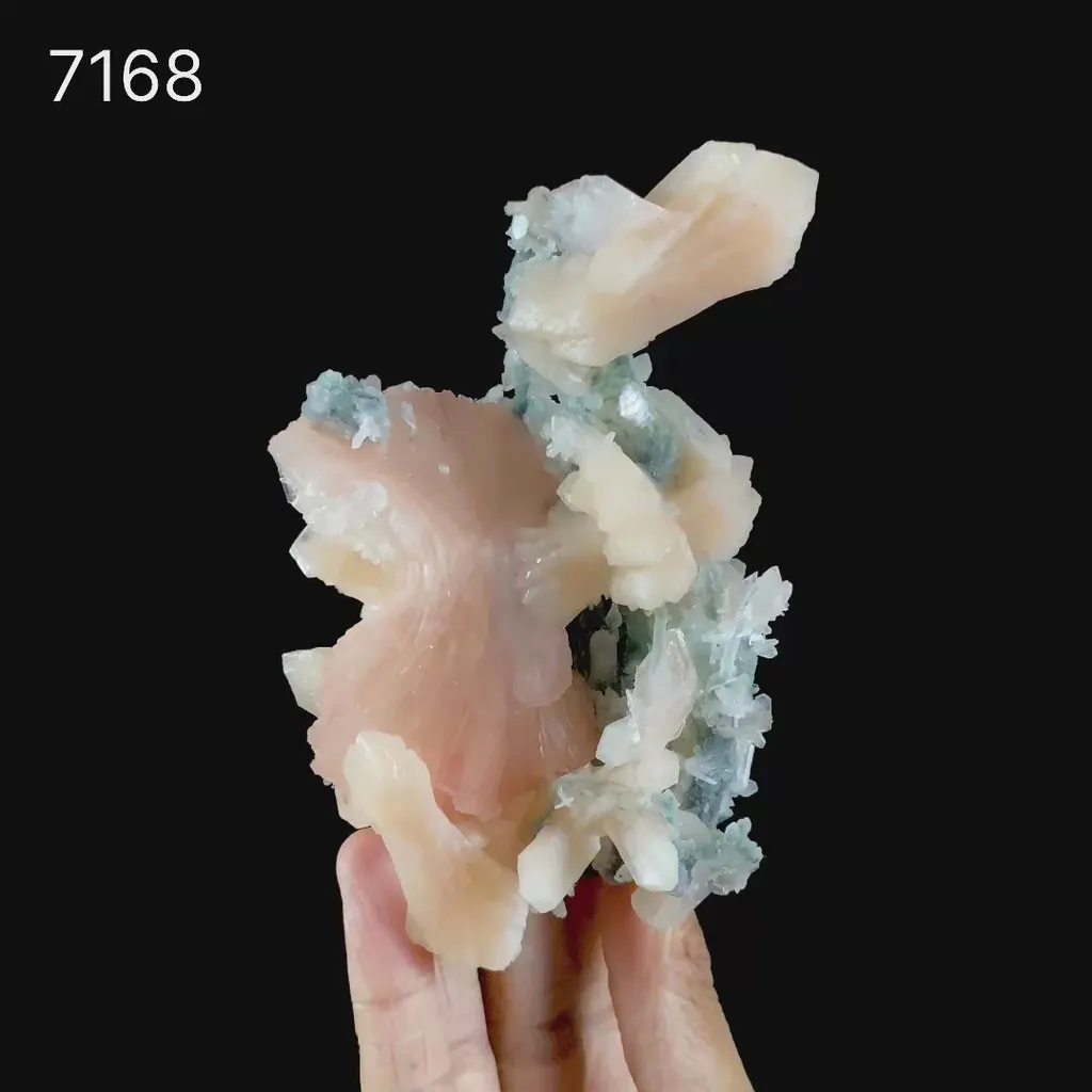 Museum Grade - Rare Peach Heulandite with Stilbite & Chalcedony – Natural Indian Zeolite Specimen - image 2