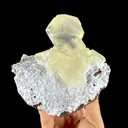 Museum Grade - Yellow Calcite Cluster on Snowy Mordenite Matrix – Indian Mineral Specimen from Chhatrapati Sambhaji Nagar DKT117 - image 3