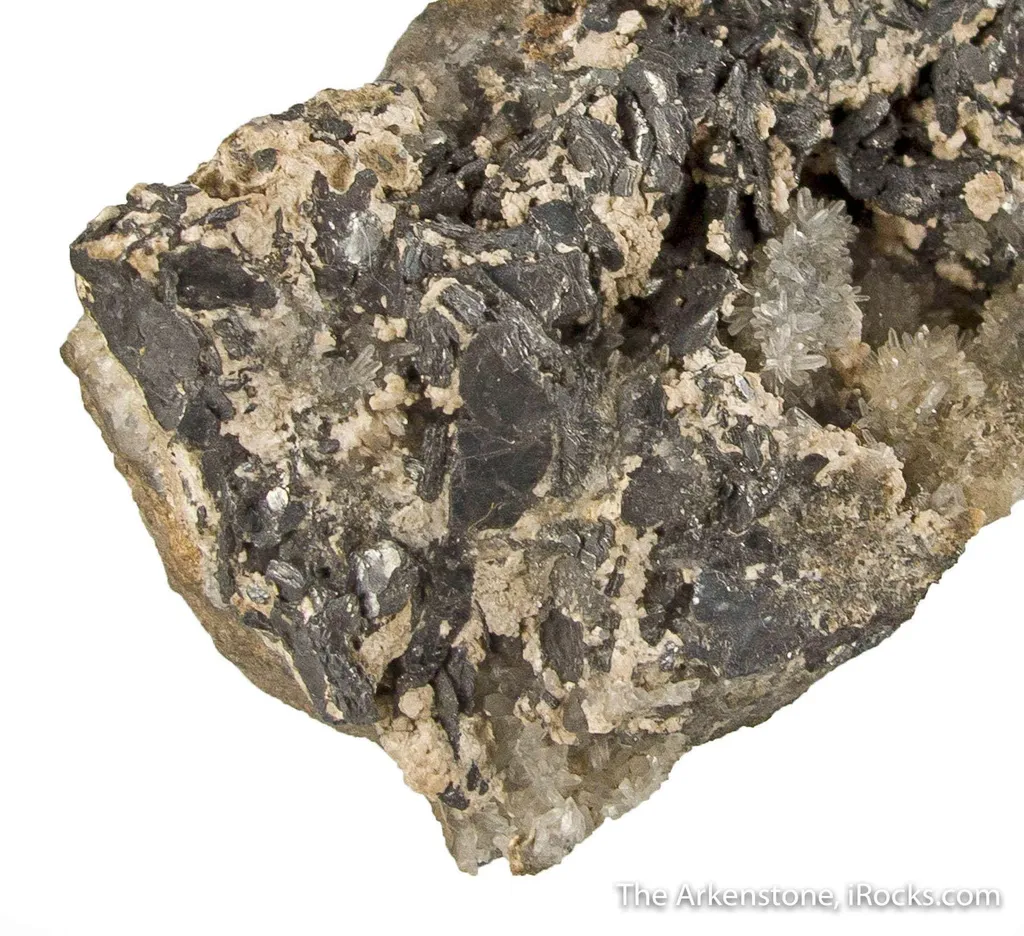 Nagyagite on Quartz - image 3