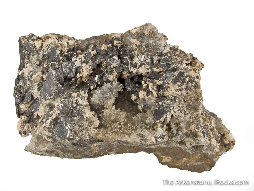 Nagyagite on Quartz - image 7