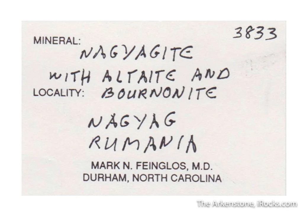 Nagyagite on Quartz - image 9