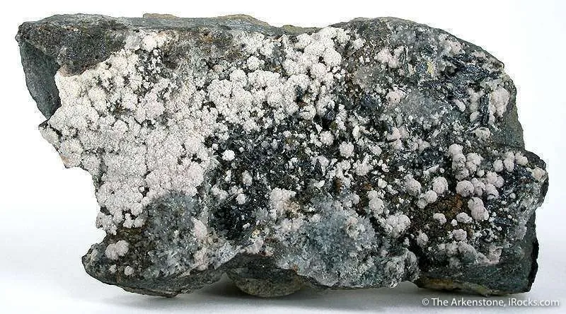 Nagyagite on Sphalerite With Rhodochrosite And Quartz image