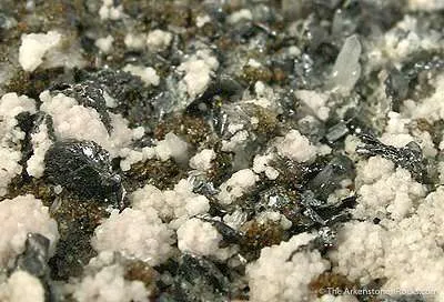 Nagyagite on Sphalerite With Rhodochrosite And Quartz - image 3