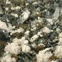 Nagyagite on Sphalerite With Rhodochrosite And Quartz - image 3