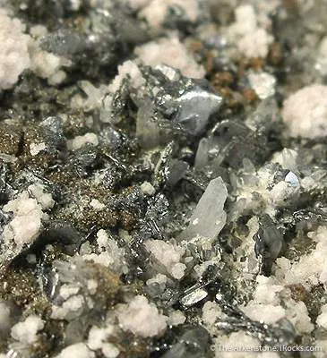 Nagyagite on Sphalerite With Rhodochrosite And Quartz - image 4