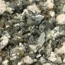 Nagyagite on Sphalerite With Rhodochrosite And Quartz - image 4