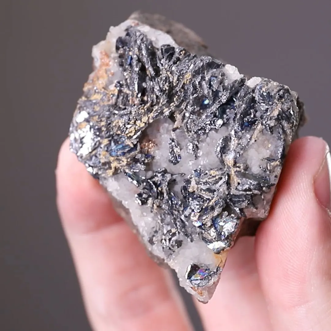 Nagyagite with Quartz - image 2