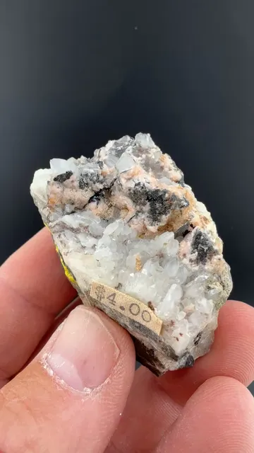 Nagyagite with Quartz, Rhodochrosite