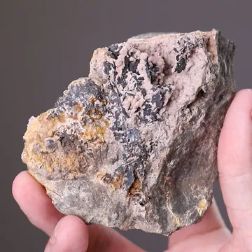 Nagyagite with Rhodochrosite