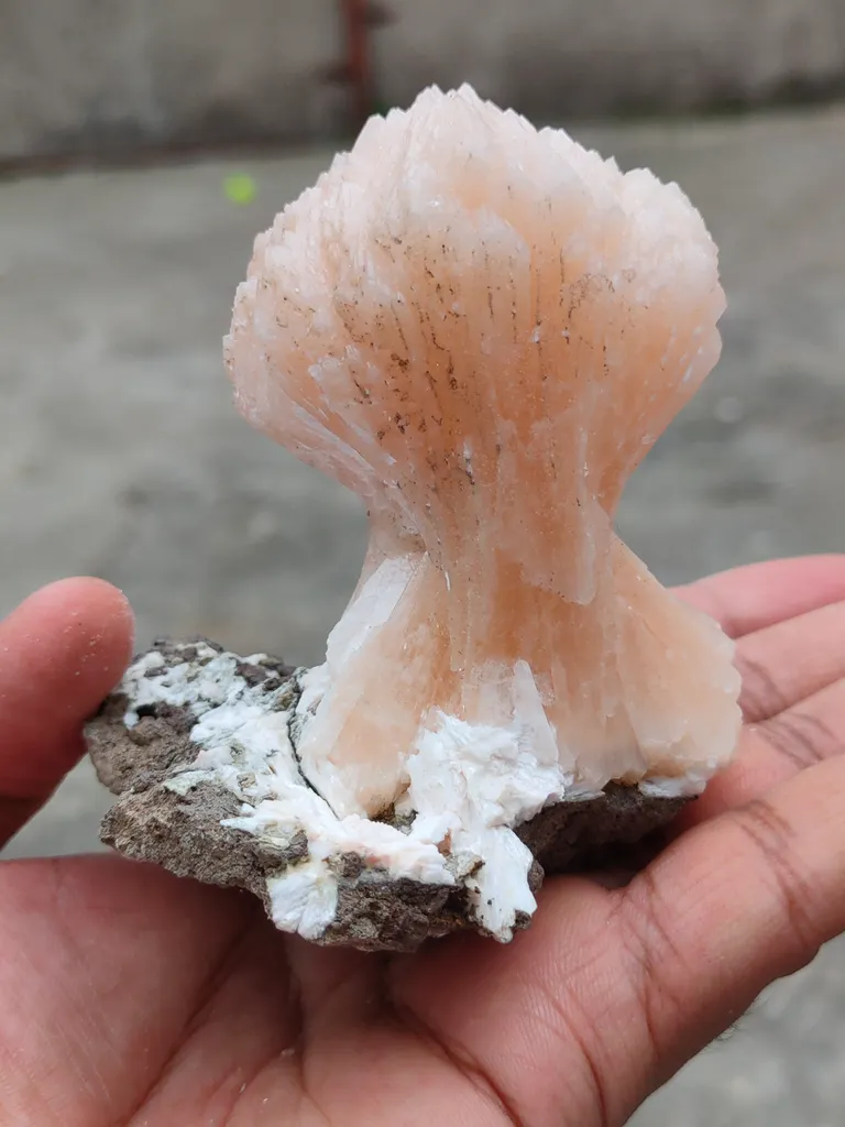 [Name of Mineral]. Natural minerals Specimen, Orange Stilbite bow with Laumontite - image 5