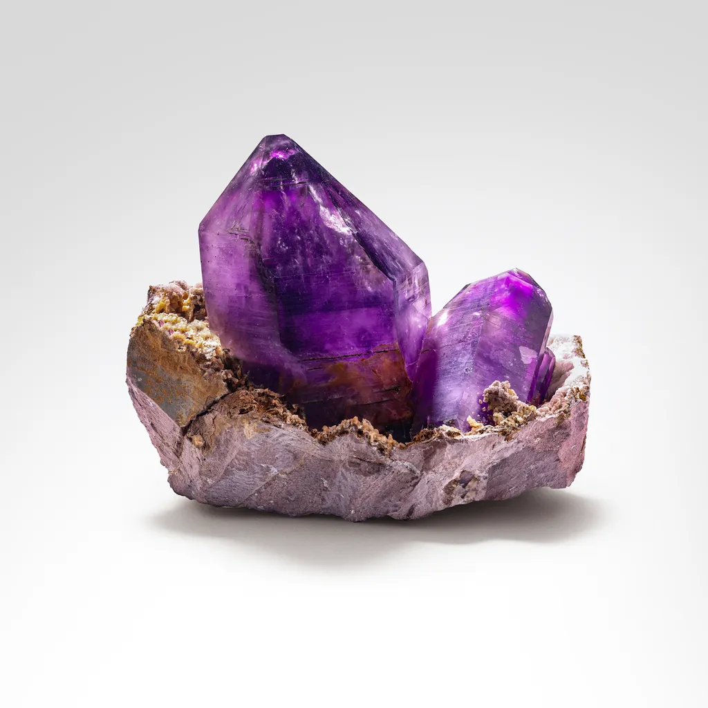 Namibian Amethyst on Matrix image