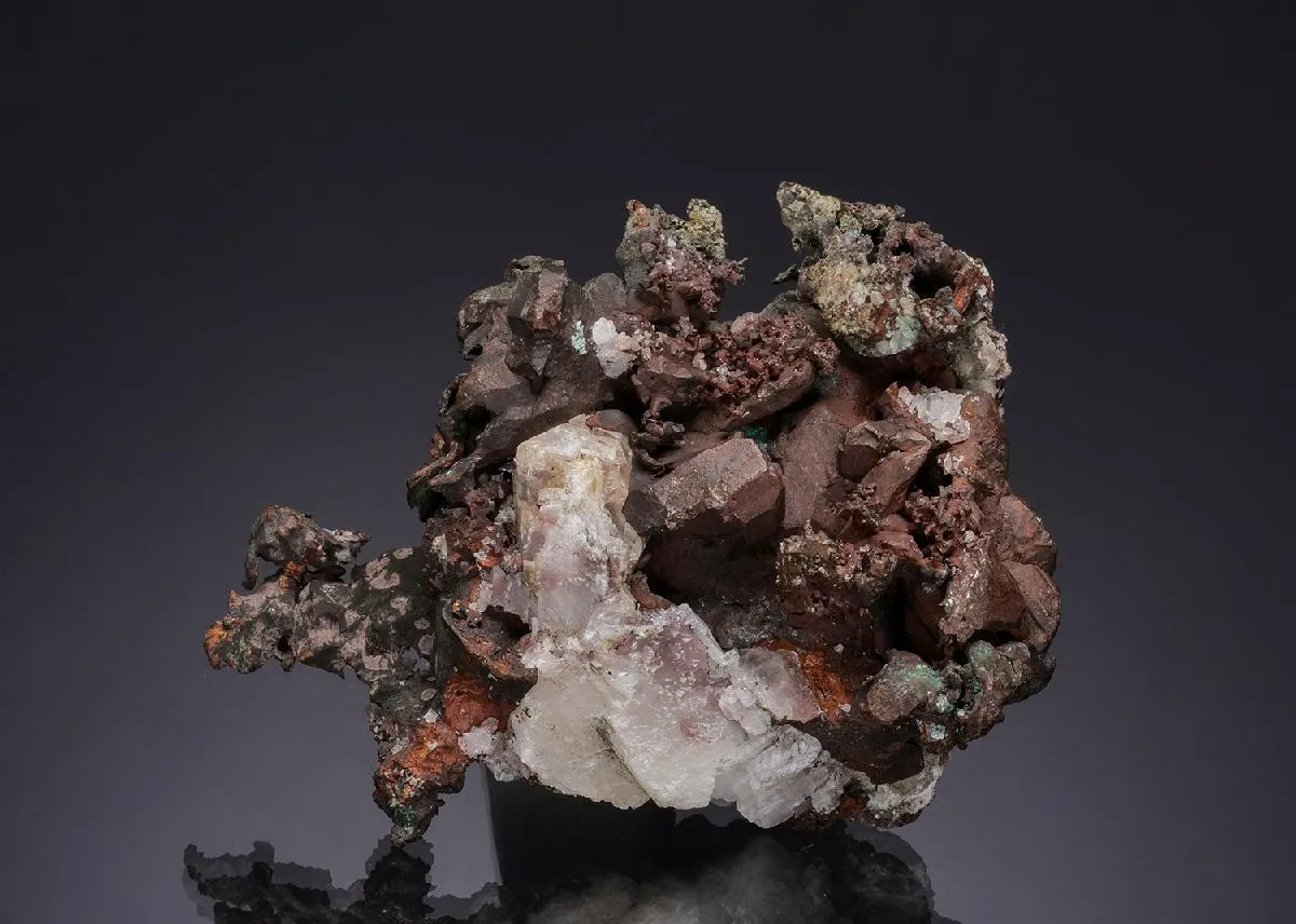 NATIVE Copper with Calcite - image 1