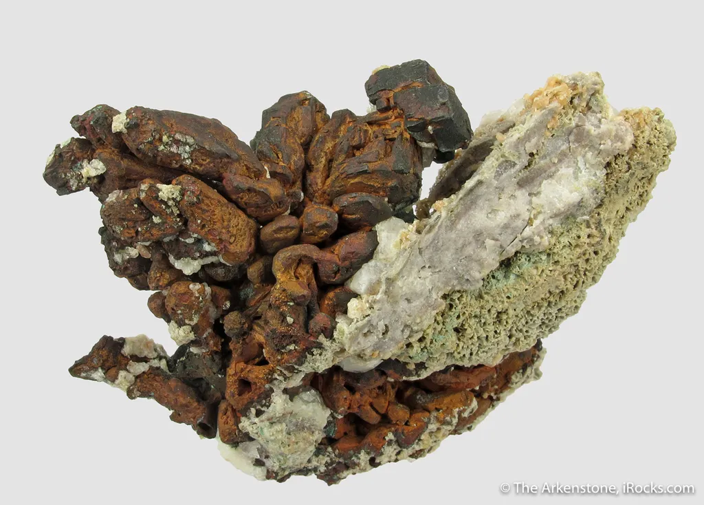 Native Copper with cubic XLS and Analcime - image 2