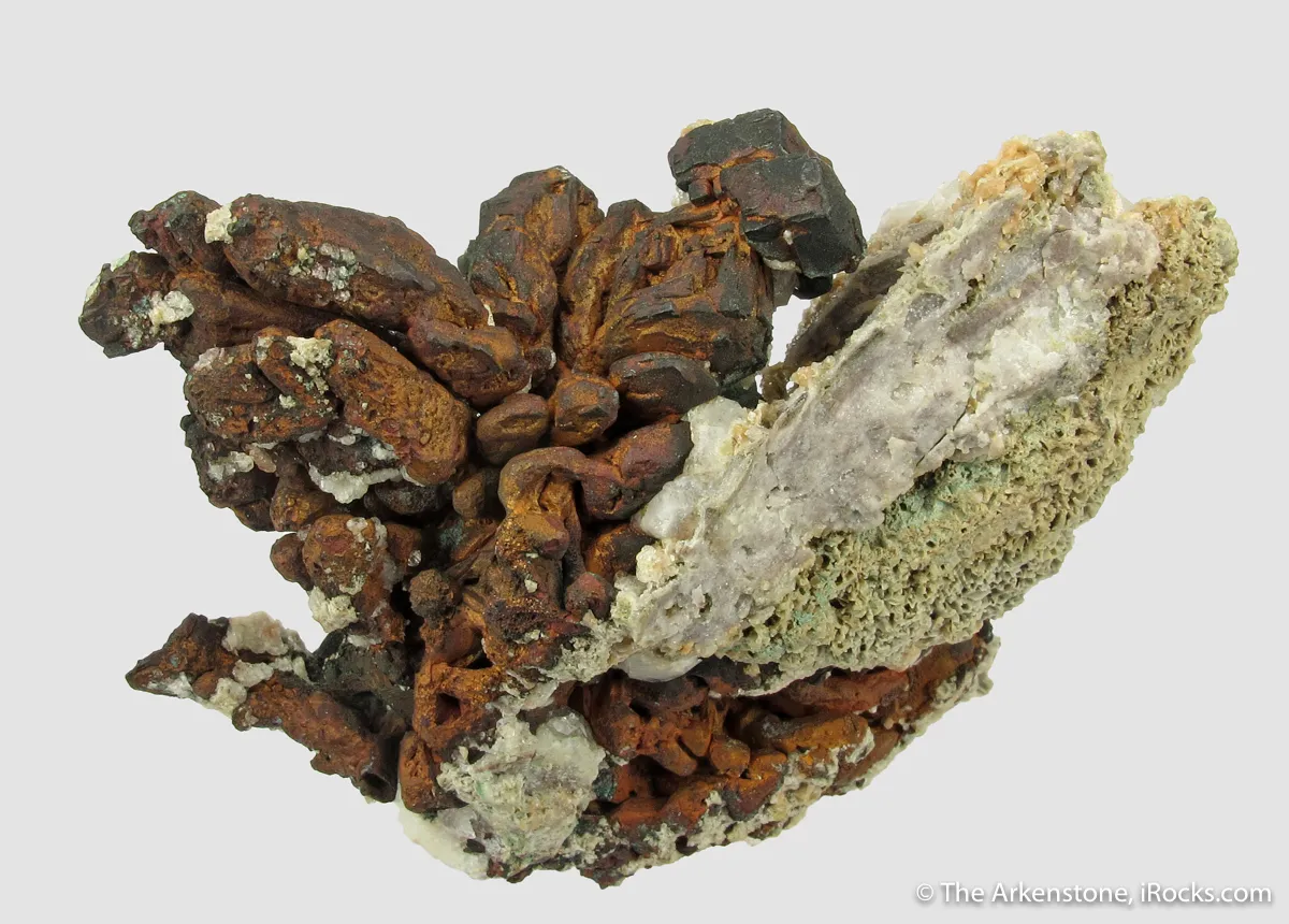 Native Copper with cubic XLS and Analcime - image 2