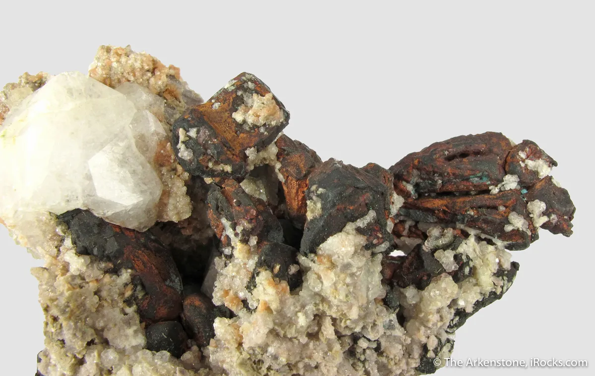 Native Copper with cubic XLS and Analcime - image 4