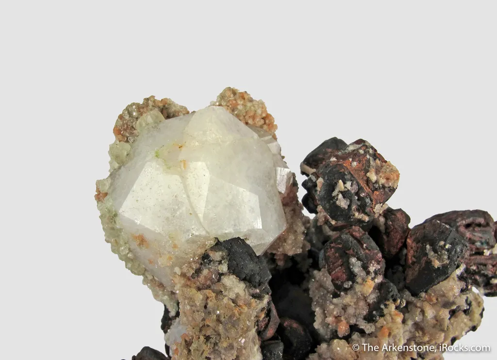 Native Copper with cubic XLS and Analcime image