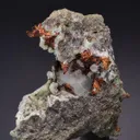 NATIVE Copper with NATIVE Silver on Prehnite - image 1