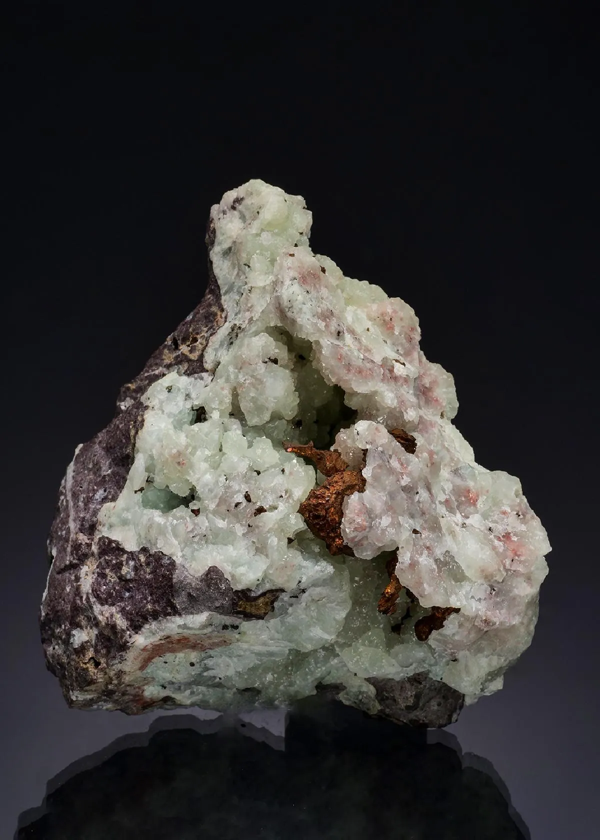 NATIVE Copper with Prehnite - image 1