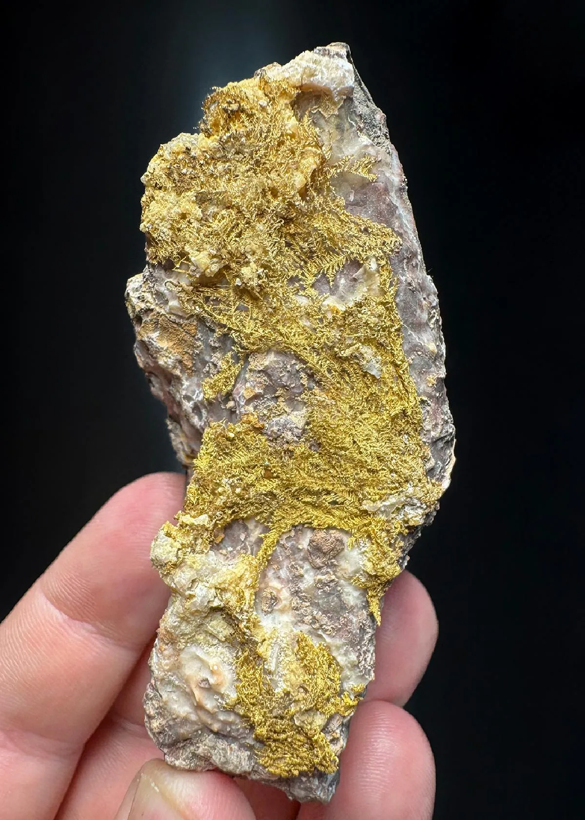 NATIVE Gold in Calcite - image 1