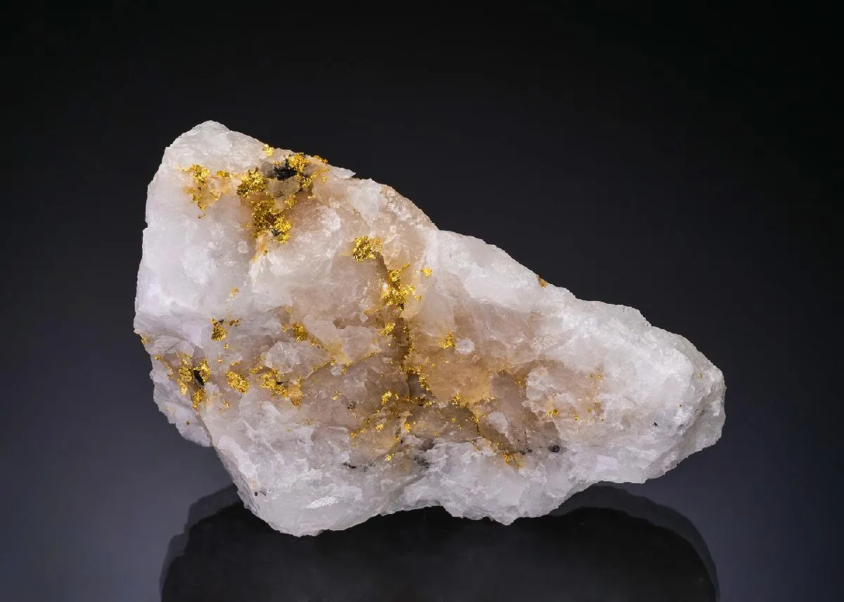 NATIVE GOLD in QUARTZ - image 1