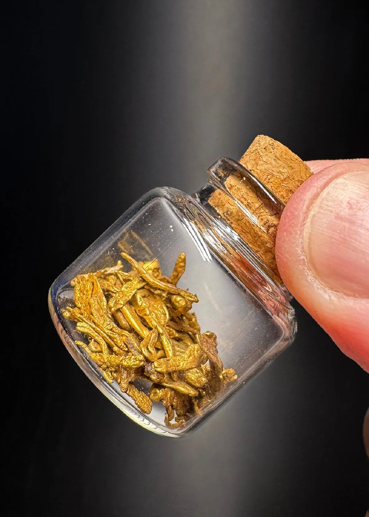 NATIVE Gold wire Gold nails in phial - image 1