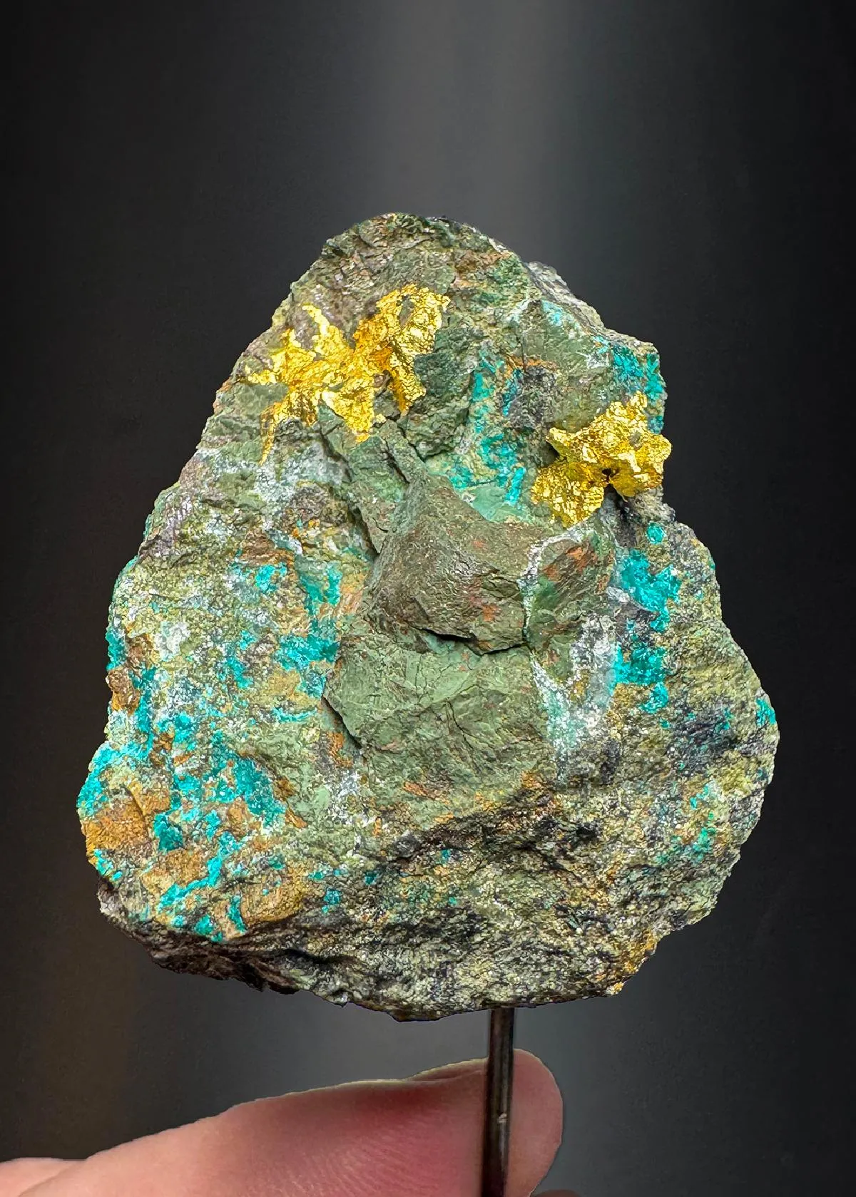NATIVE Gold with Chrysocolla - image 1