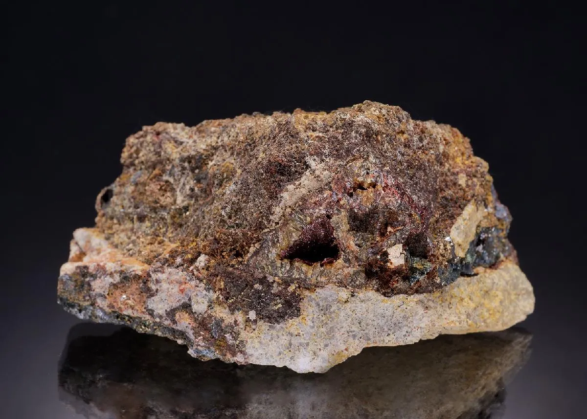 NATIVE Mercury with Siderite and Cinnabar - image 1