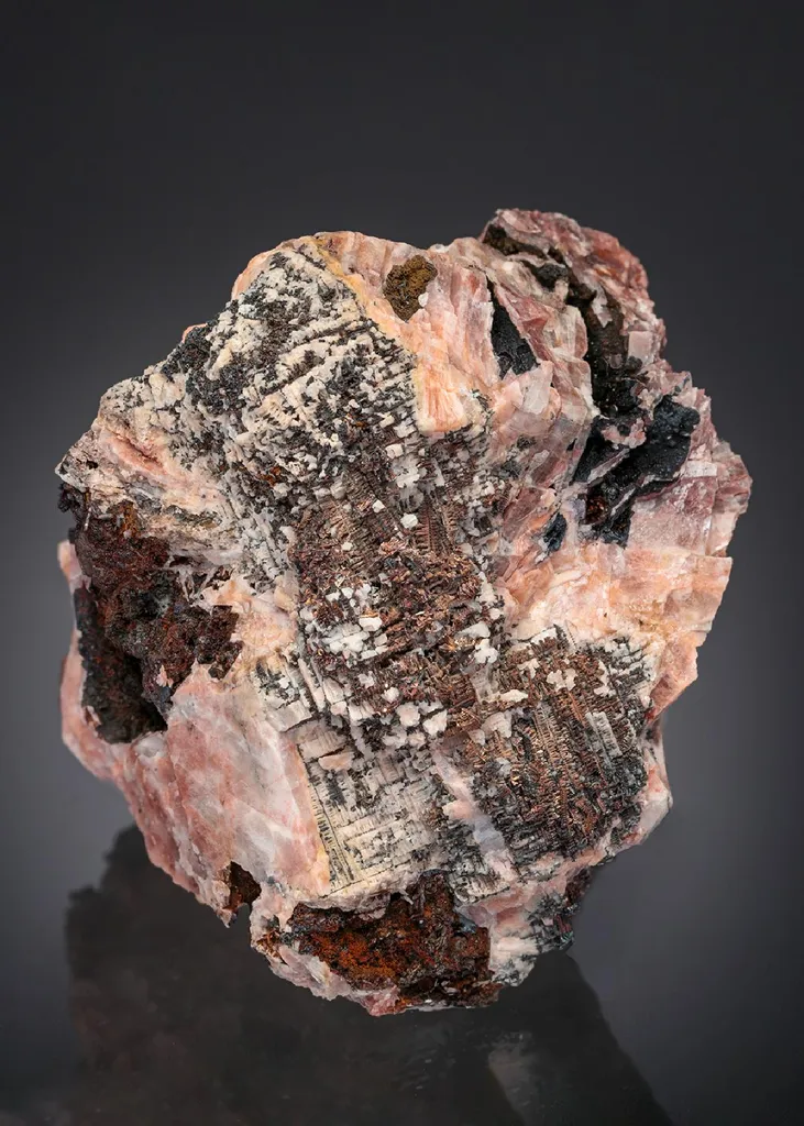 NATIVE Silver in Baryte