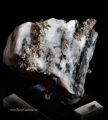 Native Silver on Calcite image