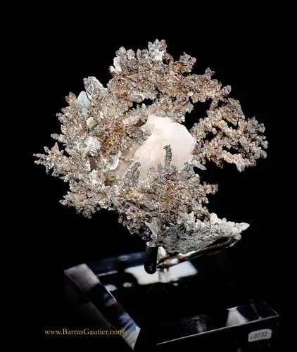 Native Silver on Calcite image