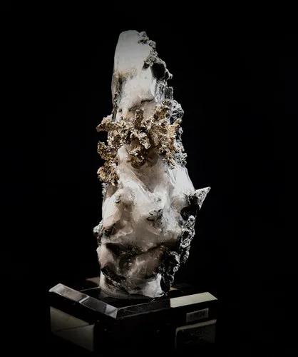 Native Silver on Calcite image