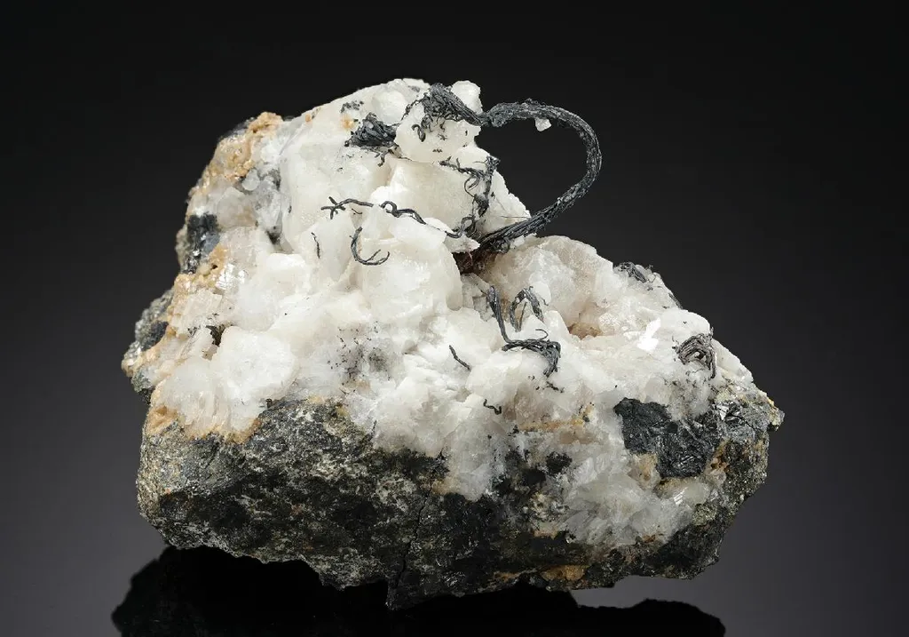 NATIVE Silver on Calcite image