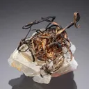 NATIVE Silver on Calcite - image 1