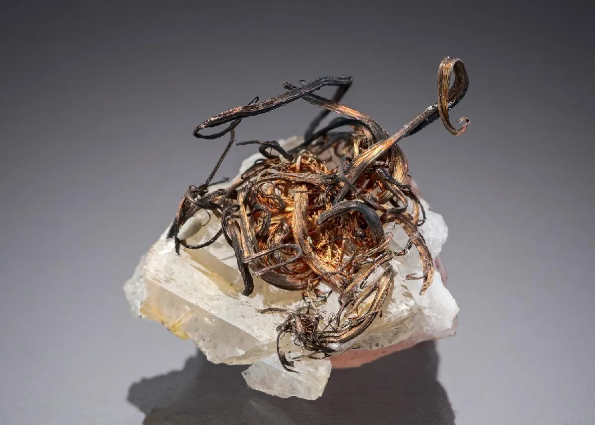 NATIVE Silver on Calcite - image 1