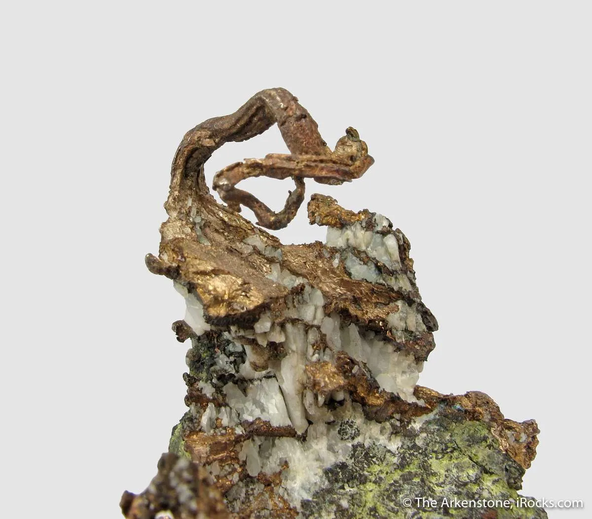 Native Silver on Copper with Epidote (mid-1800's) - image 3
